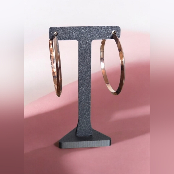 The Unbranded Brand Jewelry - Rose Gold 2" Hoop Earrings, NIP